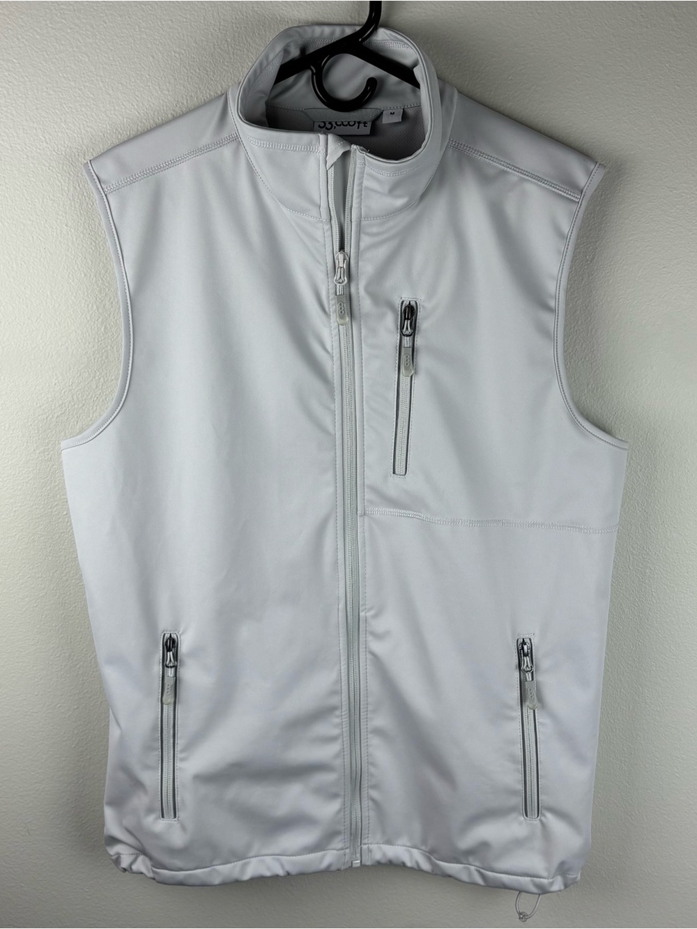 33,000ft Softshell Full Zip Vest Men’s Size Medium M Windproof Performance Gray